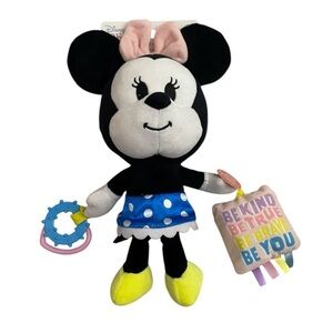 Disney Baby Minnie Mouse Plush Toy - Black, Pink, Blue, Yellow 12” L